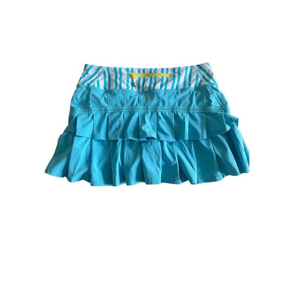 Lululemon Run: Pace Setter Skirt (Regular) Spry Blue / Twin Stripe Spry Blue - Picture 2 of 6